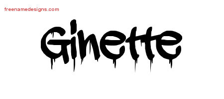 Graffiti Name Tattoo Designs Ginette Free Lettering