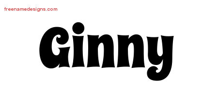 Groovy Name Tattoo Designs Ginny Free Lettering