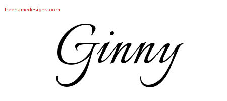 Calligraphic Name Tattoo Designs Ginny Download Free