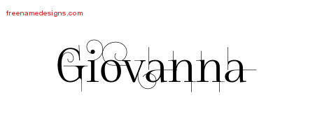 Decorated Name Tattoo Designs Giovanna Free