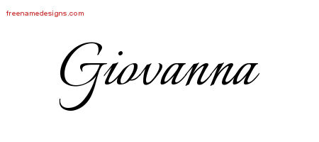 Calligraphic Name Tattoo Designs Giovanna Download Free