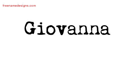Vintage Writer Name Tattoo Designs Giovanna Free Lettering