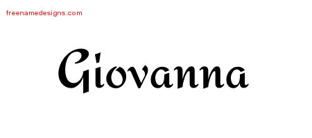 Calligraphic Stylish Name Tattoo Designs Giovanna Download Free