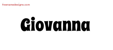 Groovy Name Tattoo Designs Giovanna Free Lettering