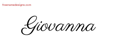 Classic Name Tattoo Designs Giovanna Graphic Download