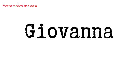 Typewriter Name Tattoo Designs Giovanna Free Download