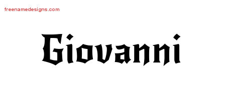 Gothic Name Tattoo Designs Giovanni Download Free