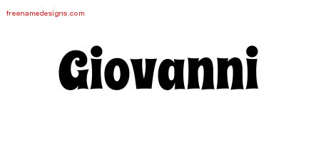 Groovy Name Tattoo Designs Giovanni Free