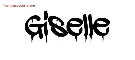 Graffiti Name Tattoo Designs Giselle Free Lettering