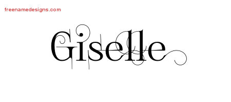 Decorated Name Tattoo Designs Giselle Free