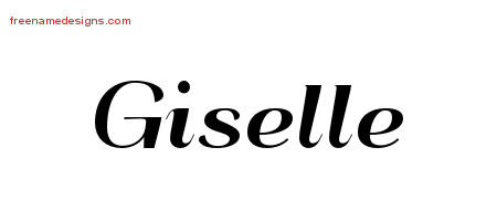 Art Deco Name Tattoo Designs Giselle Printable