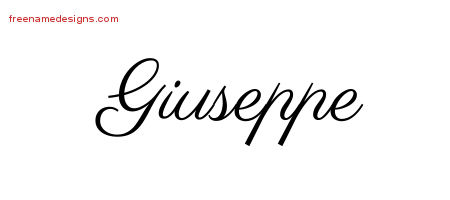 Classic Name Tattoo Designs Giuseppe Printable