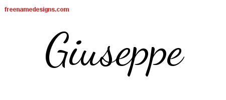 Lively Script Name Tattoo Designs Giuseppe Free Download