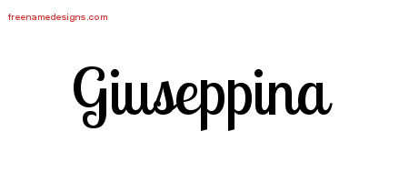 Handwritten Name Tattoo Designs Giuseppina Free Download