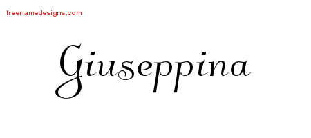 Elegant Name Tattoo Designs Giuseppina Free Graphic