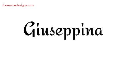 Calligraphic Stylish Name Tattoo Designs Giuseppina Download Free