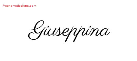 Classic Name Tattoo Designs Giuseppina Graphic Download