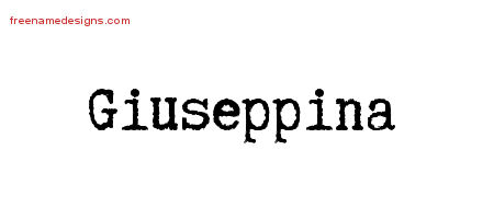 Typewriter Name Tattoo Designs Giuseppina Free Download