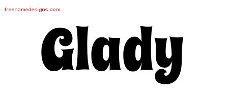 Groovy Name Tattoo Designs Glady Free Lettering