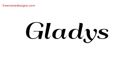 Art Deco Name Tattoo Designs Gladys Printable