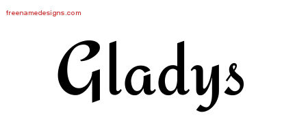 Calligraphic Stylish Name Tattoo Designs Gladys Download Free