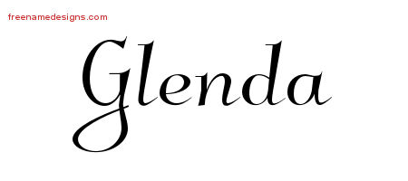 Elegant Name Tattoo Designs Glenda Free Graphic