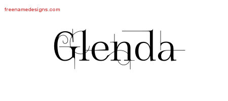 Decorated Name Tattoo Designs Glenda Free