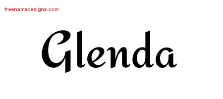 Calligraphic Stylish Name Tattoo Designs Glenda Download Free