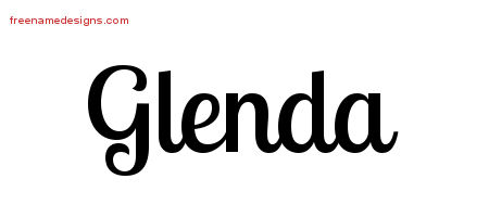 Handwritten Name Tattoo Designs Glenda Free Download
