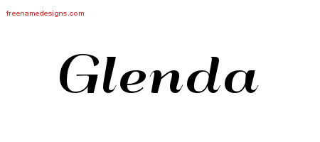 Art Deco Name Tattoo Designs Glenda Printable
