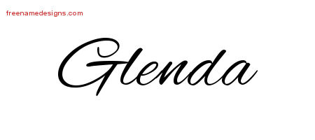 Cursive Name Tattoo Designs Glenda Download Free