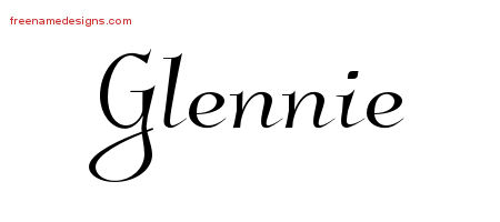 Elegant Name Tattoo Designs Glennie Free Graphic