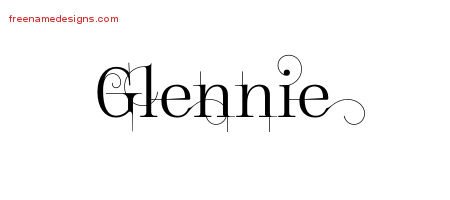 Decorated Name Tattoo Designs Glennie Free