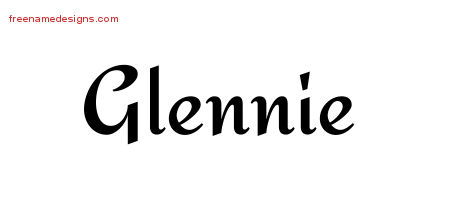 Calligraphic Stylish Name Tattoo Designs Glennie Download Free