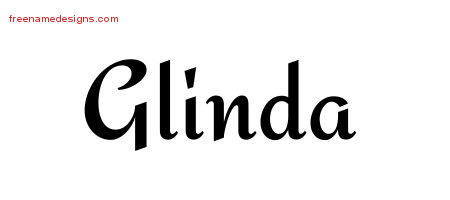 Calligraphic Stylish Name Tattoo Designs Glinda Download Free