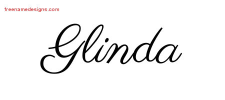 Classic Name Tattoo Designs Glinda Graphic Download