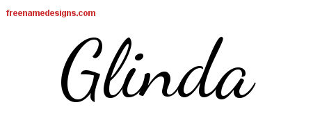 Lively Script Name Tattoo Designs Glinda Free Printout
