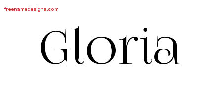 Vintage Name Tattoo Designs Gloria Free Download