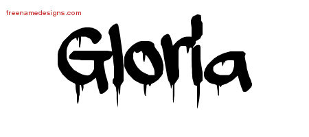 Graffiti Name Tattoo Designs Gloria Free Lettering