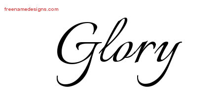 Calligraphic Name Tattoo Designs Glory Download Free