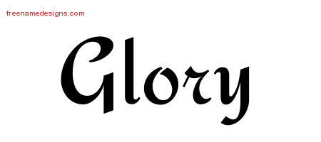 Calligraphic Stylish Name Tattoo Designs Glory Download Free