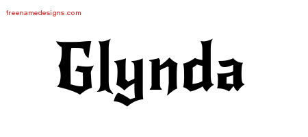 Gothic Name Tattoo Designs Glynda Free Graphic