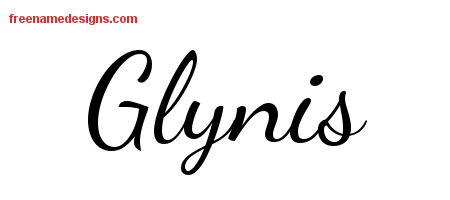 Lively Script Name Tattoo Designs Glynis Free Printout