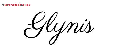 Classic Name Tattoo Designs Glynis Graphic Download