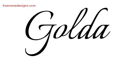 Calligraphic Name Tattoo Designs Golda Download Free