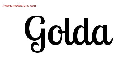 Handwritten Name Tattoo Designs Golda Free Download