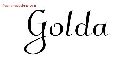 Elegant Name Tattoo Designs Golda Free Graphic