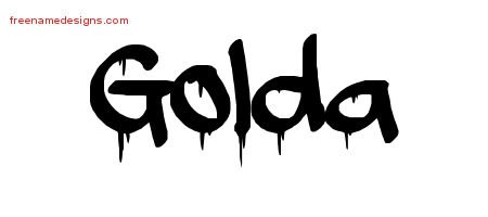 Graffiti Name Tattoo Designs Golda Free Lettering