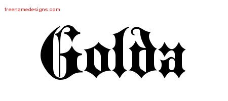 Old English Name Tattoo Designs Golda Free