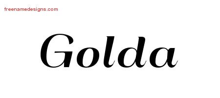 Art Deco Name Tattoo Designs Golda Printable